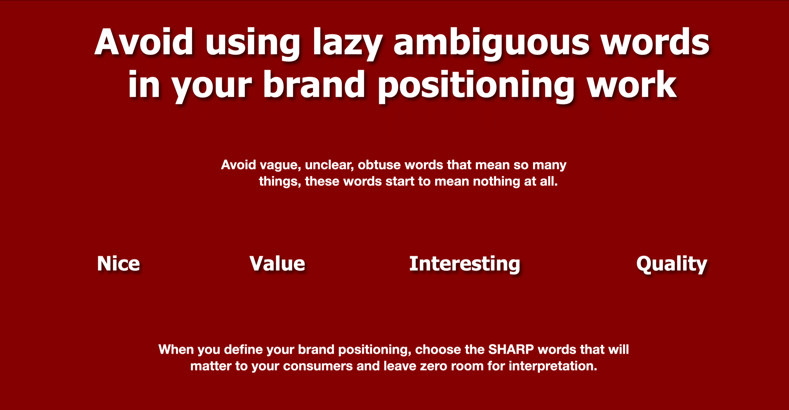 Avoid Using Lazy Ambiguous words