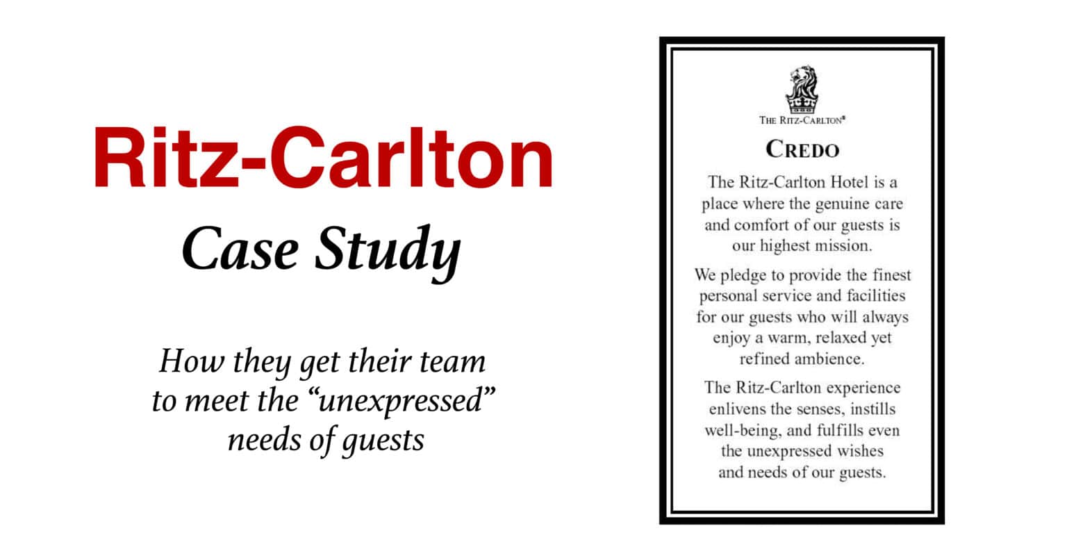 case study of the ritz carlton hotel company