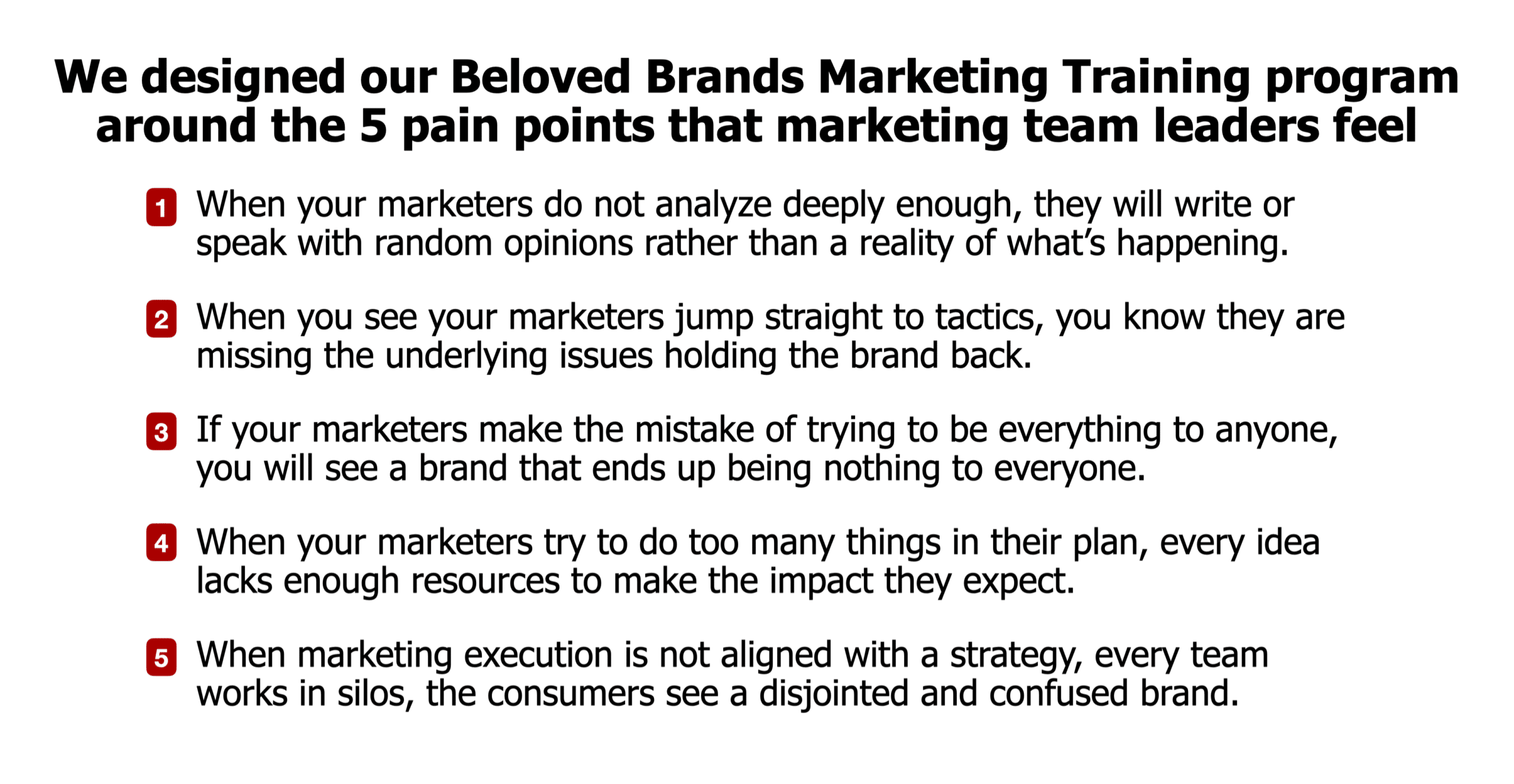Beloved Brands Marketing Training