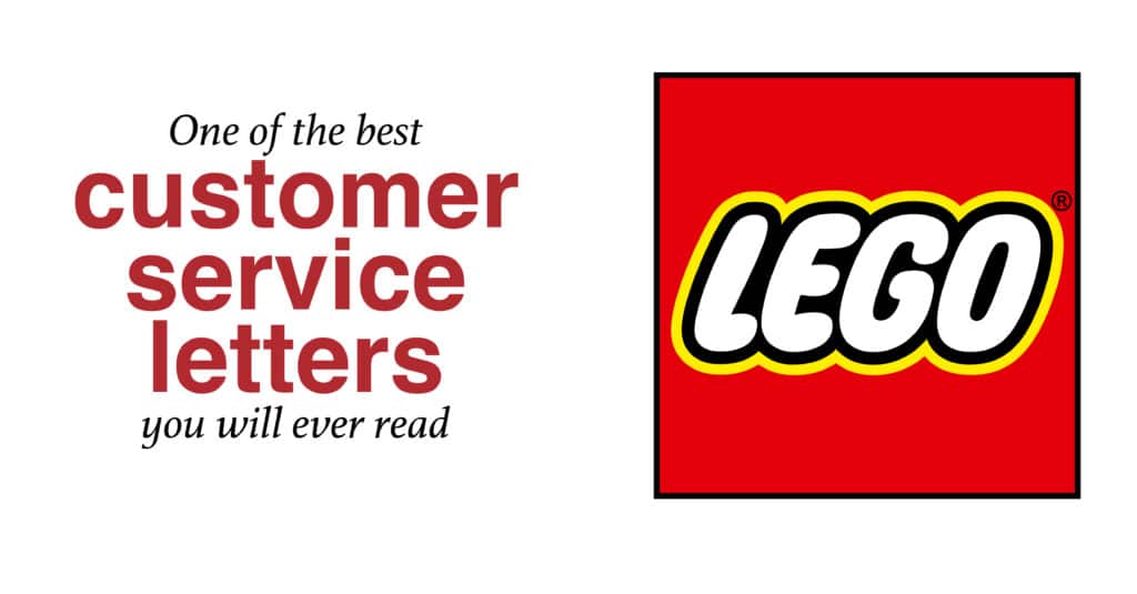 Lego customer service letter