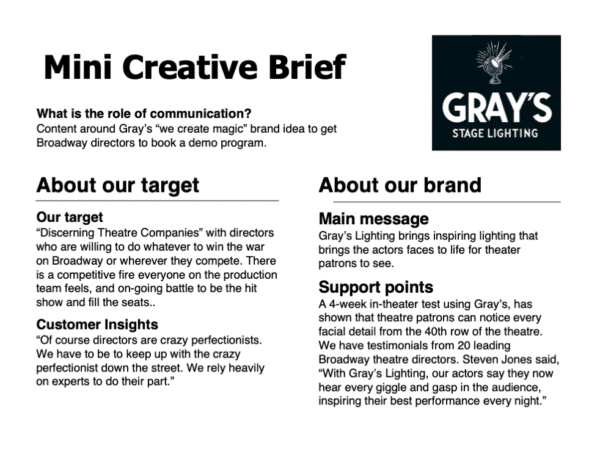 Mini Creative Brief B2B