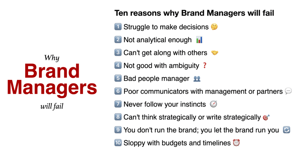 Why brand managers will fail