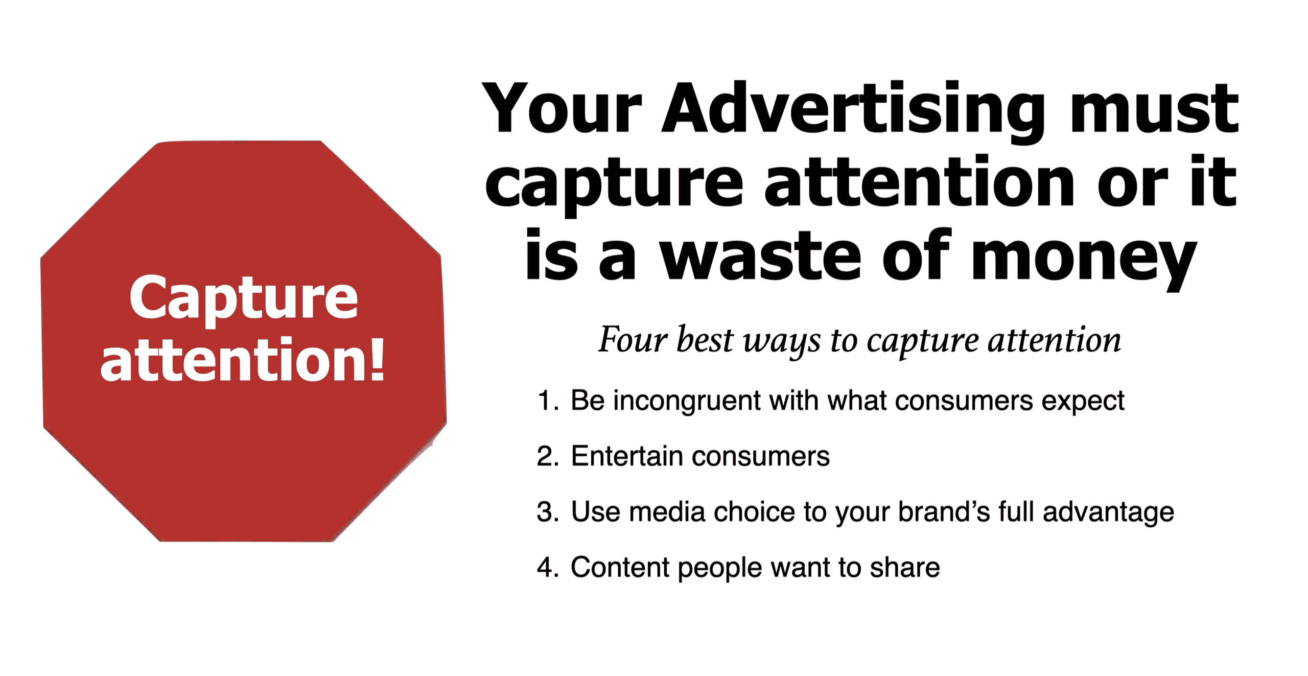Attention-getting advertising