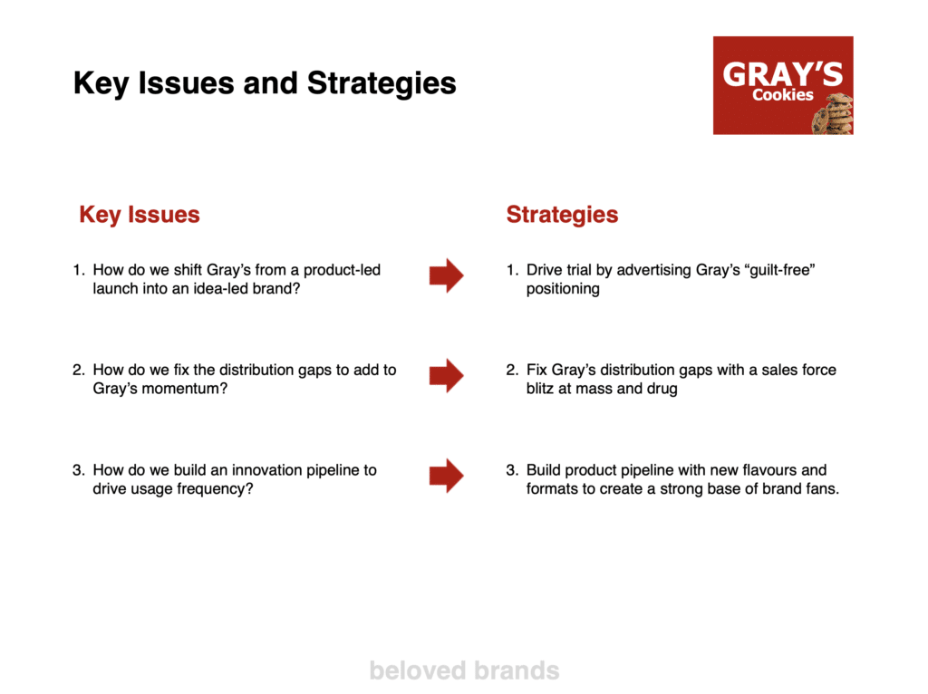 Key Issues and Strategies for your brand plan