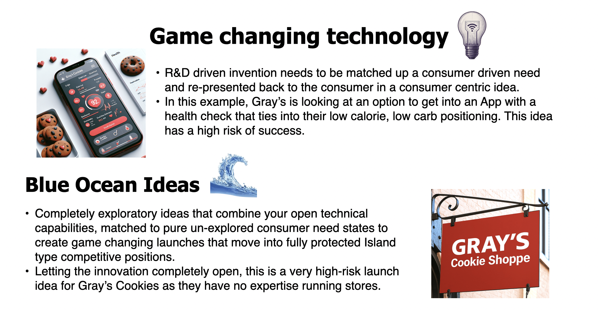 Product Innovation: Game Changing Technology and Blue Ocean Ideas