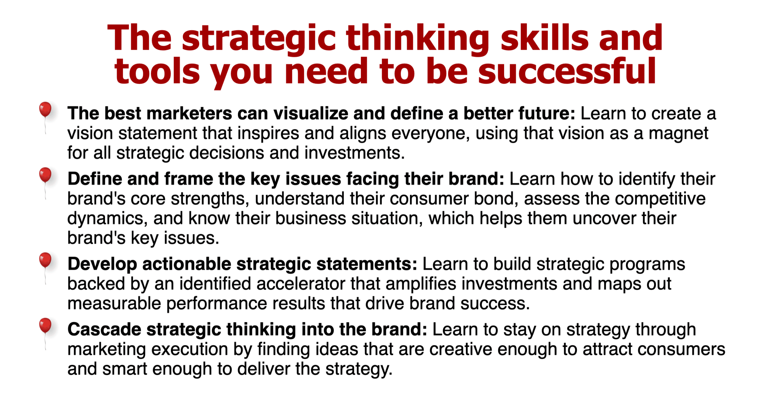 Strategic Thinking Skills Brand Management