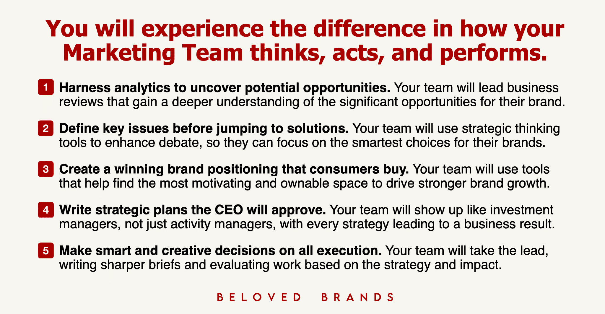Beloved Brands Marketing Training - The differnce you will see
