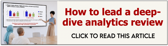How to lead a deep-dive analytics review button